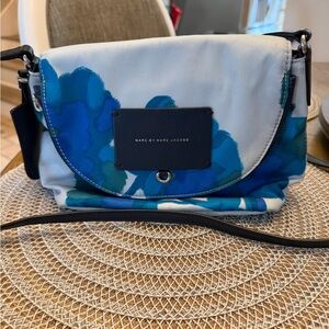 Marc by Marc Jacobs White and Blue Floral Crossbody Bag
